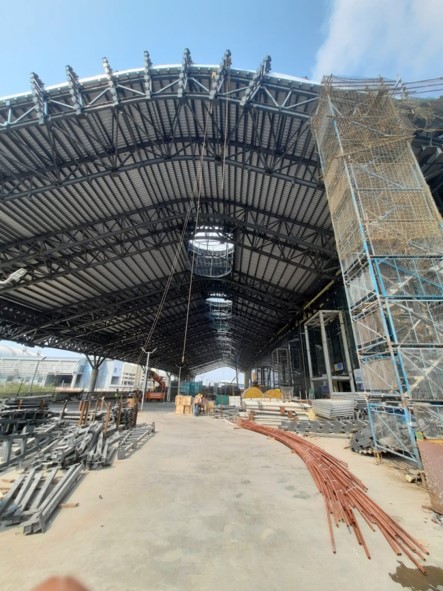 Steel canopy structure