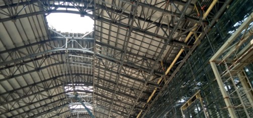 Steel canopy structure